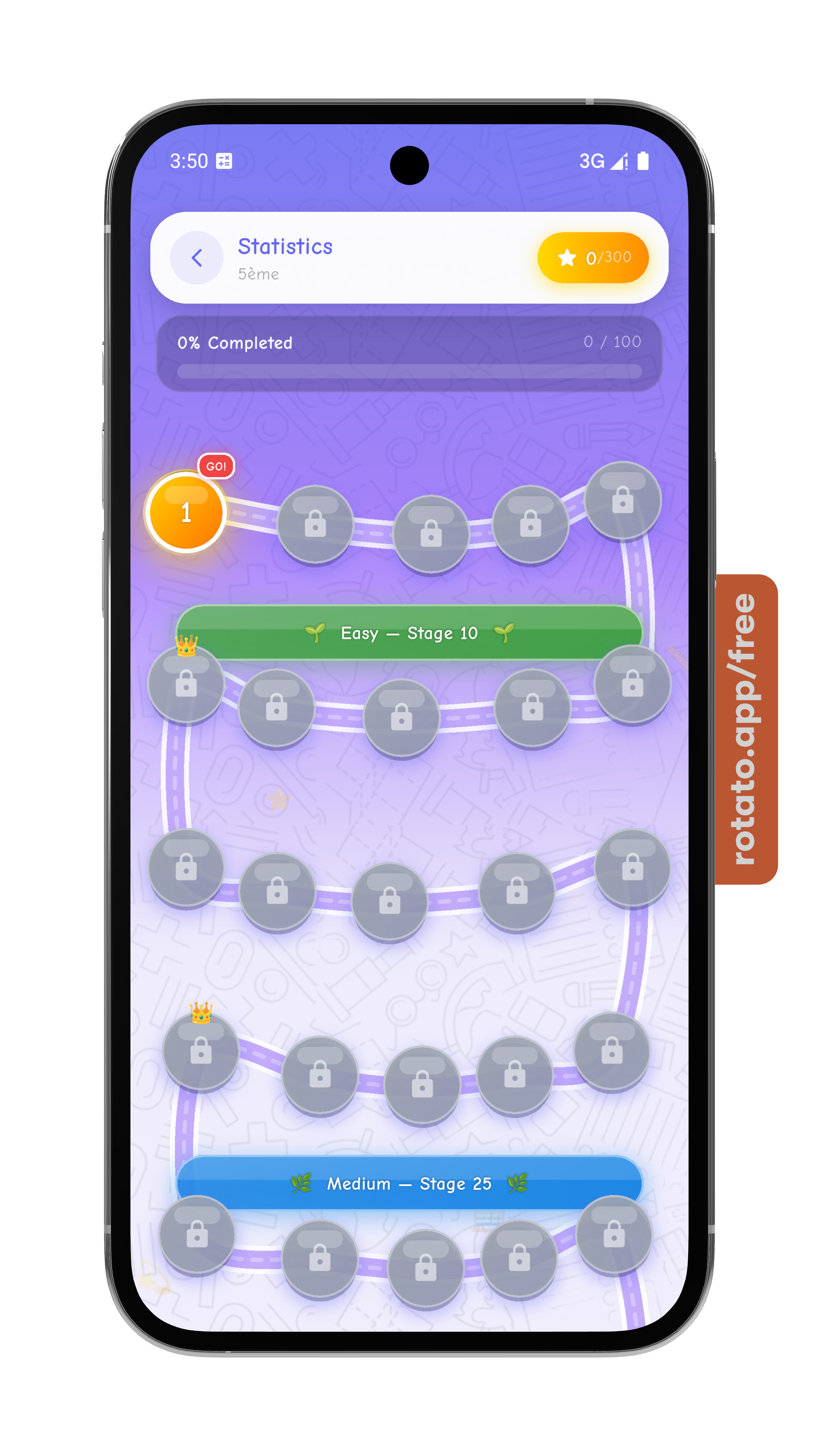 Capture d'écran Mode Stage MathsCool
